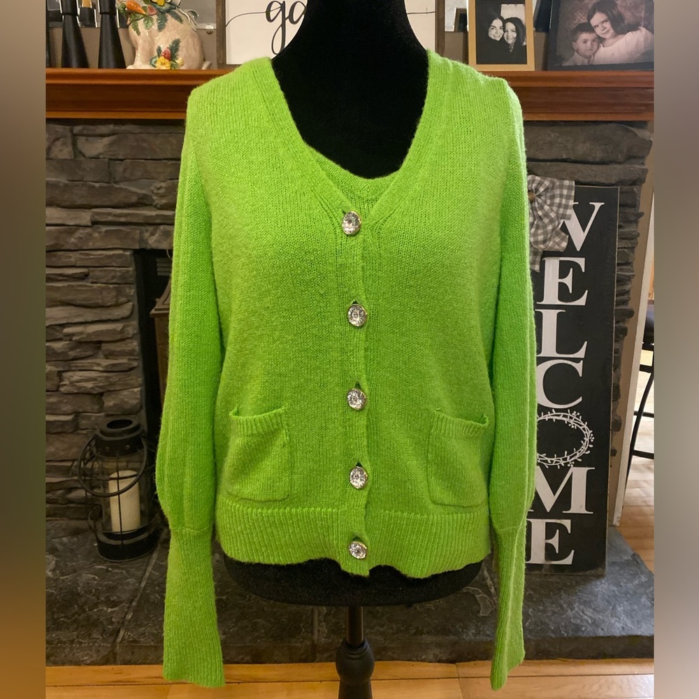 Lilly Pulitzer Angeli Lime Green Cardigan & Tank Set - Picture 7 of 16